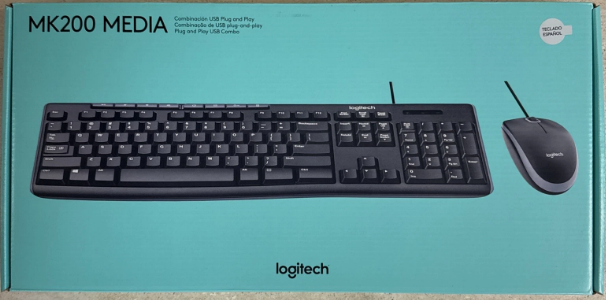 Kit Teclado+Mouse alambrico Logitech MK200