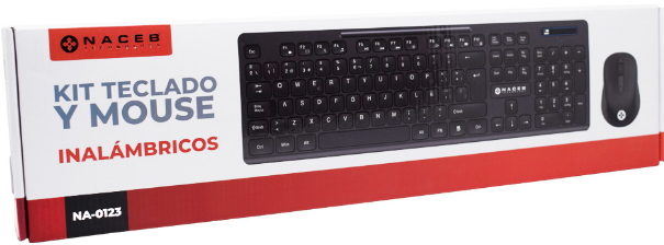 Kit Teclado/Mouse Inalambrico Naceb NA-0123