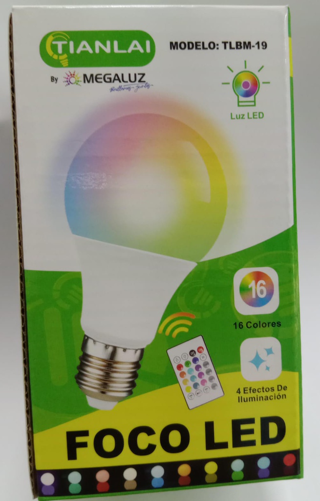 Foco LED 16 colores con control TLBM19