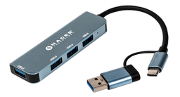 Hub Usb-C/A A 4 Puertos NACEB NA-0124