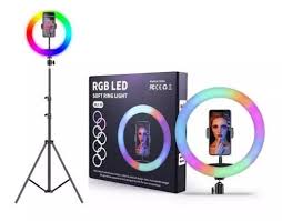 Aro Luz Led 10" RGB C/Tripie BDG-1512